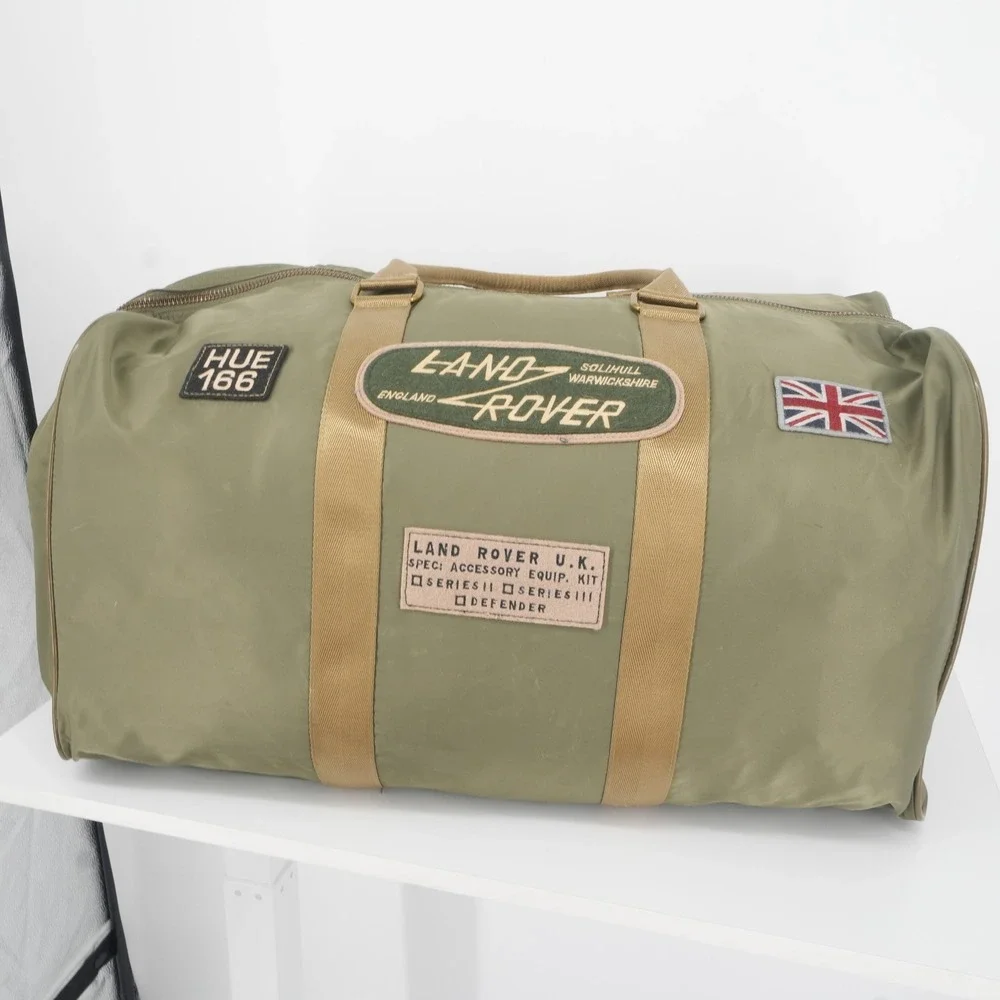 Red Canoe Land Rover Duffle Bag Large Olive Green Heritage Travel Weekender